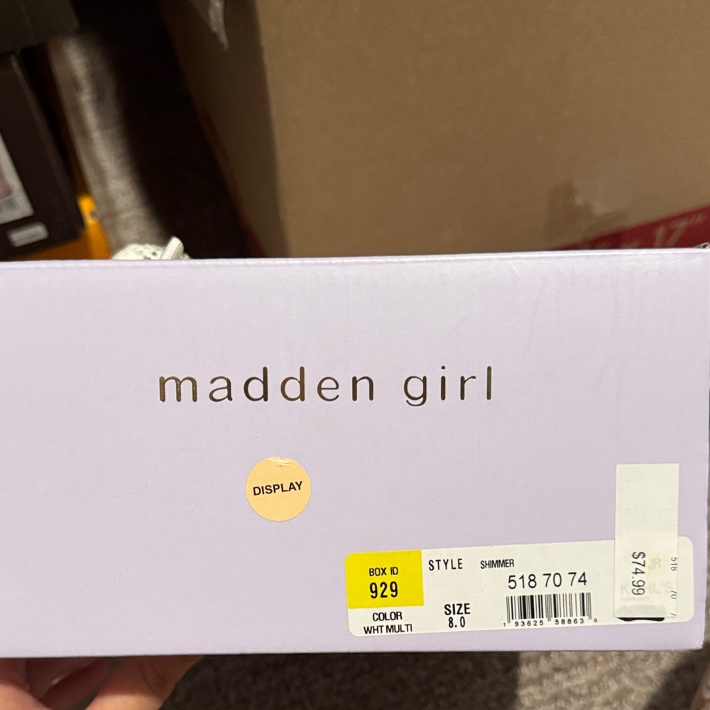 Madden Girl White Crystal-Embellished Sneakers - Picture 2 of 2